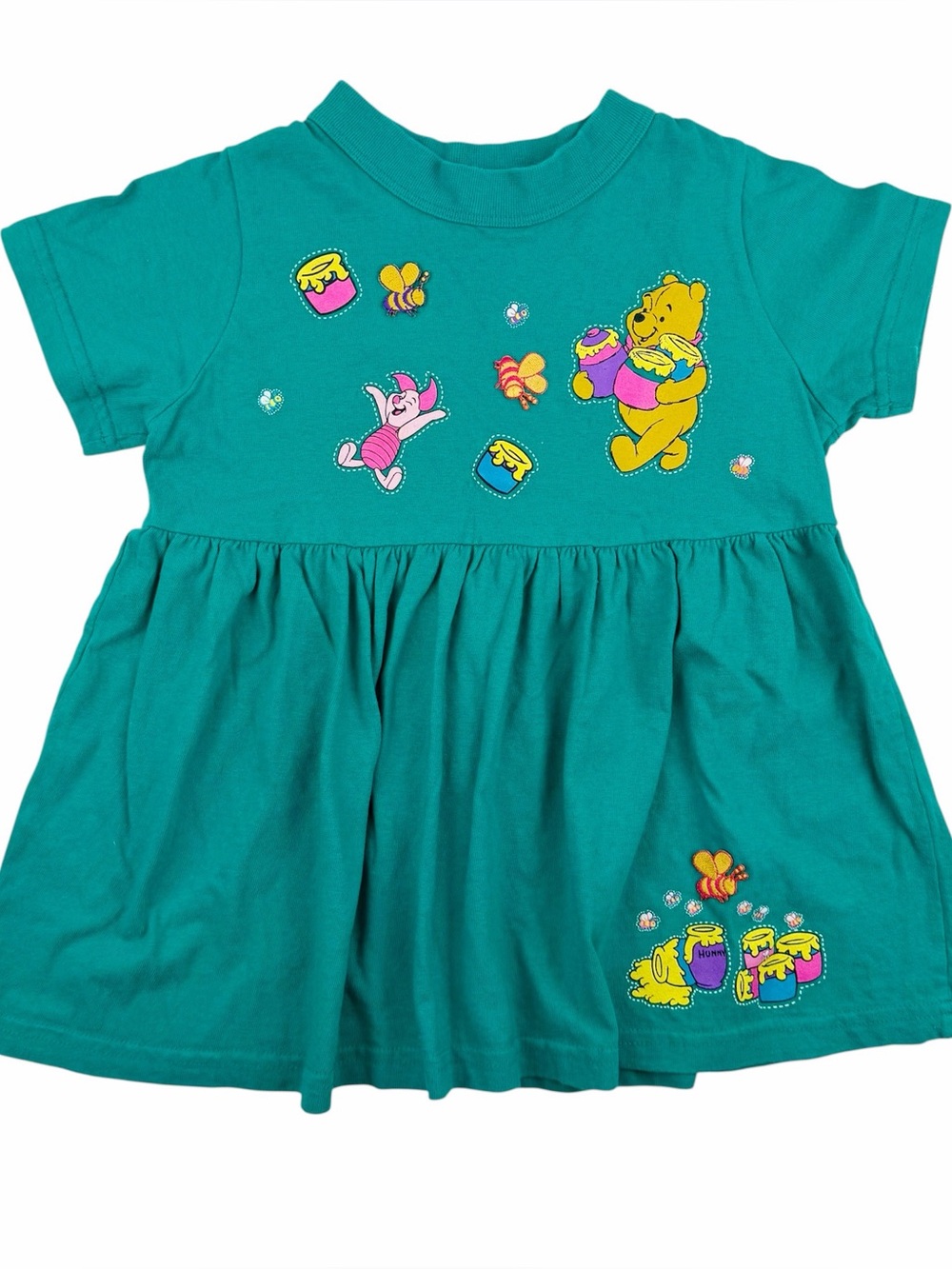 Vintage Disney Store Winnie the Pooh Piglet Green Swing Top Size 8/10